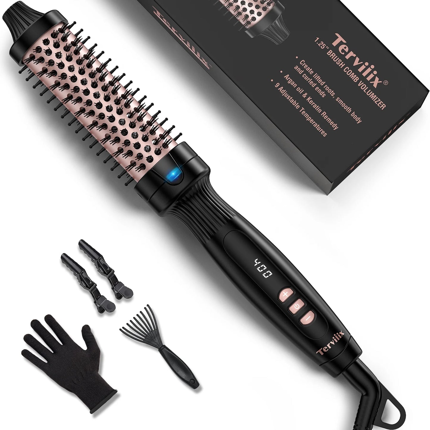 1.25-Inch Ceramic Tourmaline Ionic Thermal Hair Curling Wand for Effortless Styling