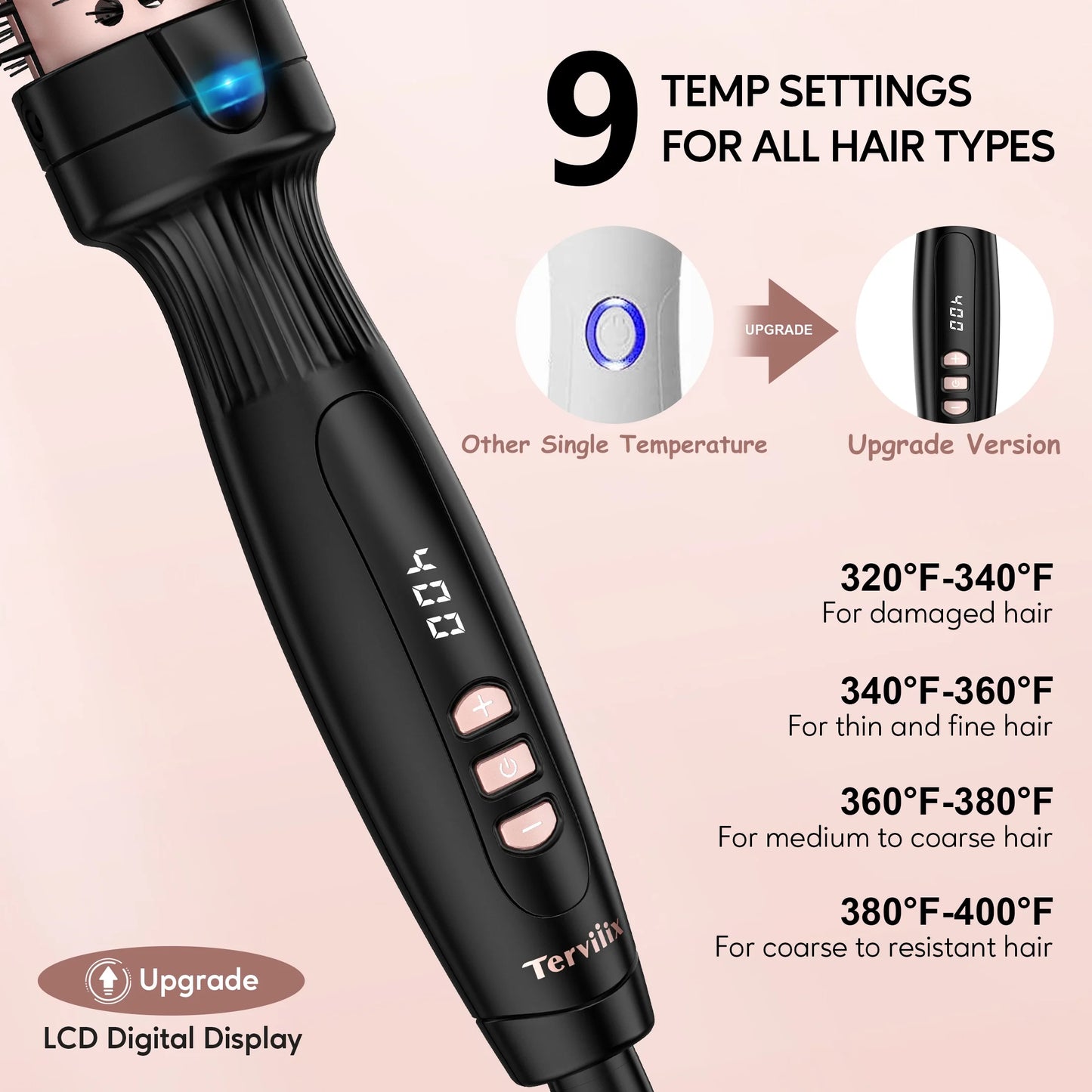 1.25-Inch Ceramic Tourmaline Ionic Thermal Hair Curling Wand for Effortless Styling